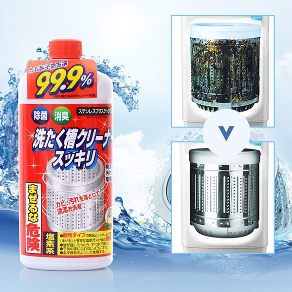 Nước tẩy vệ sinh lồng máy giặt Rocket 99.9% hàng Nội địa Nhật Bản